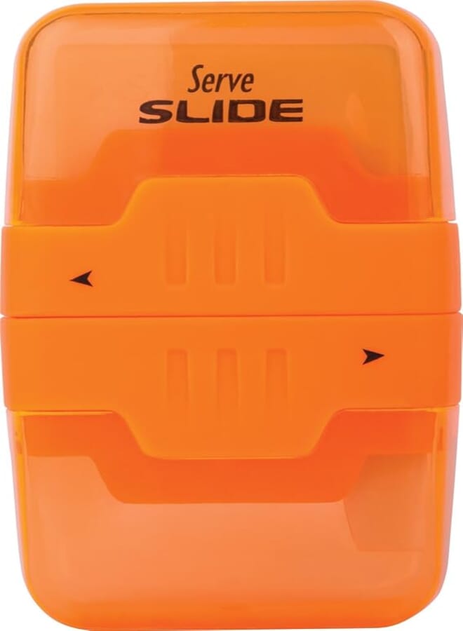 Serve sv-slide1ft slide 2 in 1 eraser and sharpener - orange